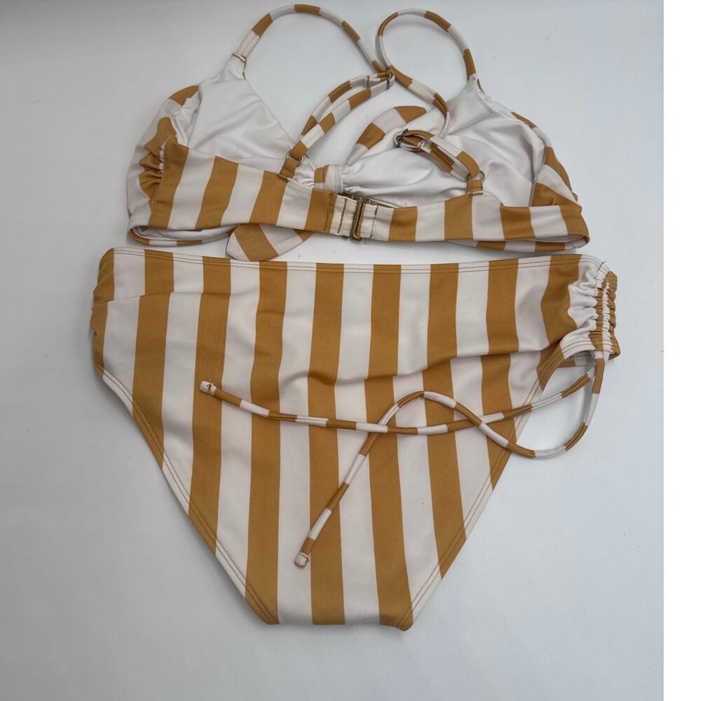 AERO Aeropostale Striped Triangle Bikini Hipster Bottom Swim Set Women's M - Picture 5 of 6